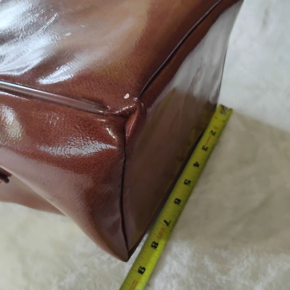 Vintage Brown Faux Leather Camera Bag Crossbody Case Taiwan 70s Gear Travel 9x9 - Picture 13 of 16